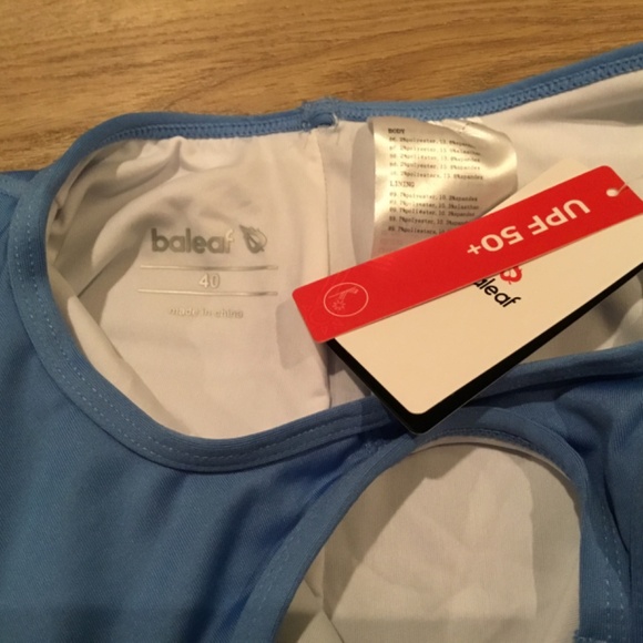 Women's Sky Blue Athletic Training One Piece Bathing Suit - Picture 9 of 9